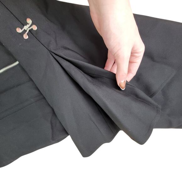 Dion Lee Accordion Pleat Mini Dress Size 8 Black Hook Eye Bustier Adjustable - Picture 4 of 9